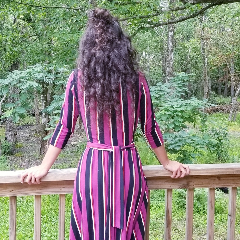 Reborn j XS magenta striped dress